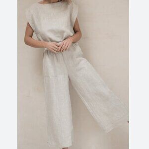 Laude the Label wide leg linen pants XS